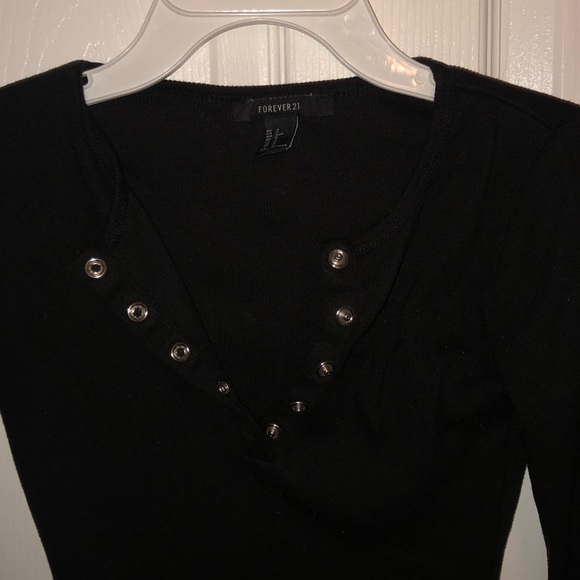 Black Ribbed Body Suit - Picture 2 of 4